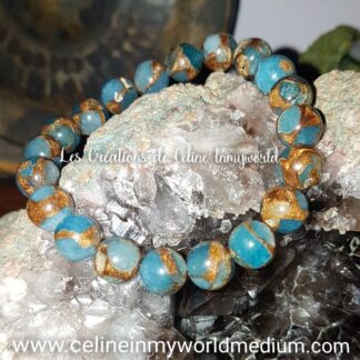 Bracelet pour la motivation, en Apatite "blue Lagon"
