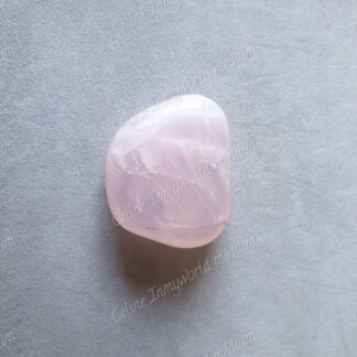 Pierre roulée en Quartz rose modèle n°39