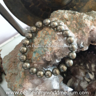 Bracelet pour favoriser la détoxication, en Pyrite
