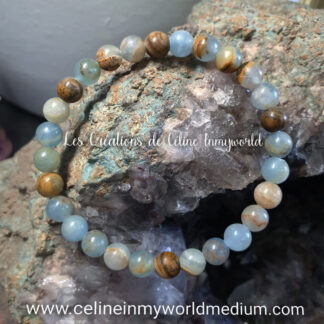 Bracelet pour le calme intérieur en Calcite bleue