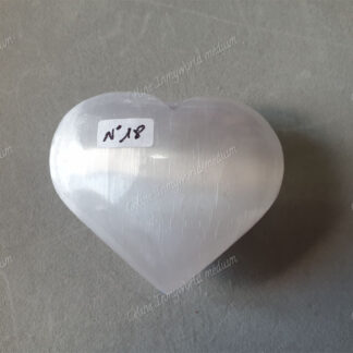 Pierre roulée coeur en Sélénite n°18