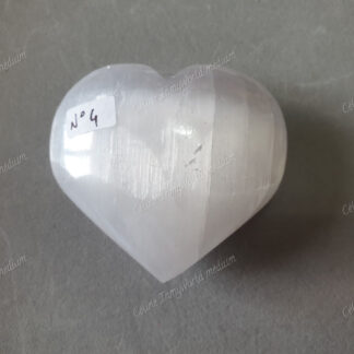 Pierre roulée coeur en Sélénite n°4