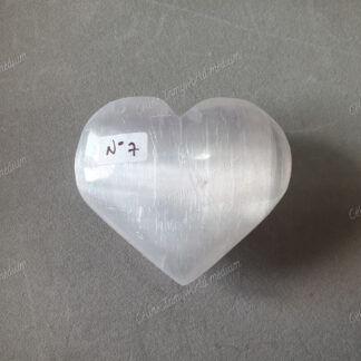 Pierre roulée coeur en Sélénite n°7