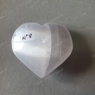 Pierre roulée coeur en Sélénite n°8