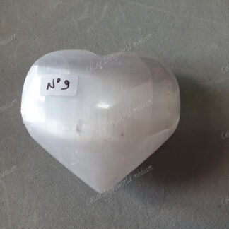 Pierre roulée coeur en Sélénite n°9