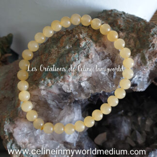 Bracelet pour trouver l'équilibre entre repos et activité, en jade jaune (citron)