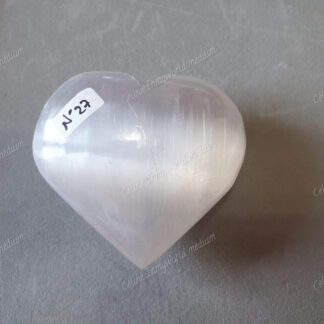Pierre roulée coeur en Sélénite n°27