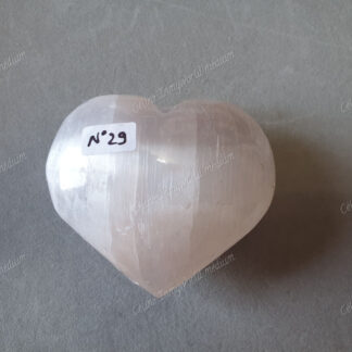 Pierre roulée coeur en Sélénite n°29