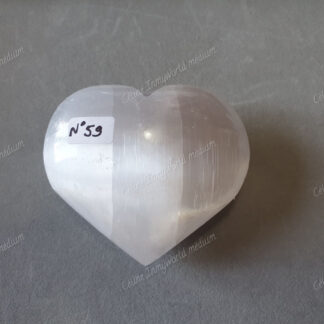 Pierre roulée coeur en Sélénite n°59