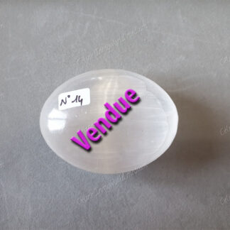 Pierre roulée savon en Sélénite modèle n°14