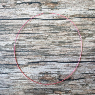 Cordon câble acier inoxydable 45 cm rose n°2