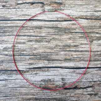 Cordon câble acier inoxydable 45 cm rose n°5