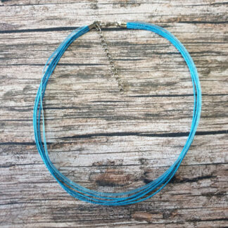 Cordon ruban 45 cm bleu turquoise