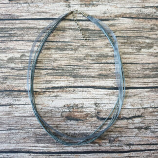 Cordon ruban 45 cm gris