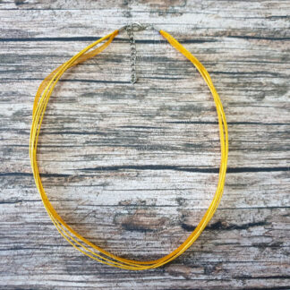 Cordon ruban 45 cm jaune orange