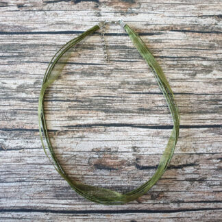 Cordon ruban 45 cm vert kaki