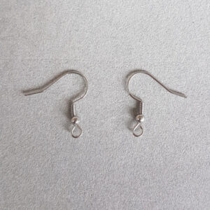 Crochets boucles d'oreilles métal couleur argenté n°1
