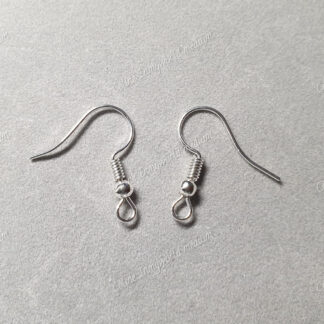 Crochets boucles d'oreilles métal couleur argenté n°2