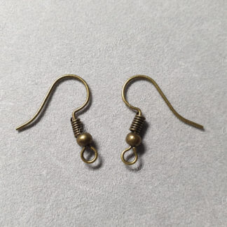 Crochets boucles d'oreilles métal couleur bronze n°1