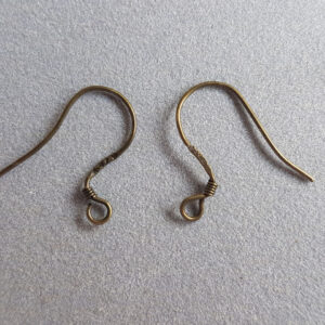 Crochets boucles d'oreilles métal couleur bronze n°2