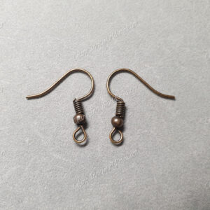 Crochets boucles d'oreilles métal couleur cuivre