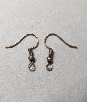 Crochets boucles d'oreilles métal couleur cuivre