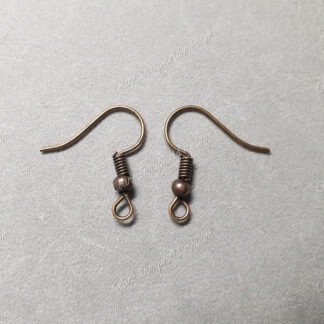 Crochets boucles d'oreilles métal couleur cuivre