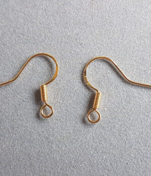 Crochets boucles d'oreilles métal couleur doré n°2