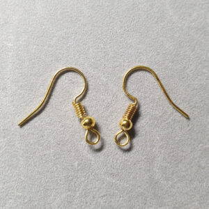 Crochets boucles d'oreilles métal couleur doré n°3