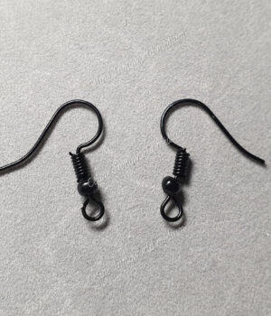 Crochets boucles d'oreilles métal couleur noir