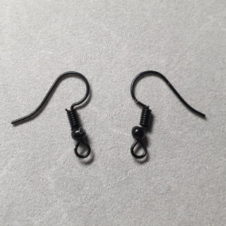 Crochets boucles d'oreilles métal couleur noir