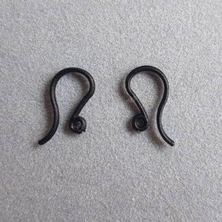 Crochets boucles d'oreilles plastique couleur noir antiallergie