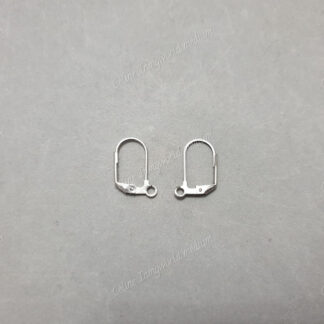 Crochets boucles d'oreilles métal argenté fermés