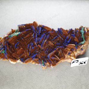 Druse d'Azurite-malachite et Baryte brune brutes modèle n°9
