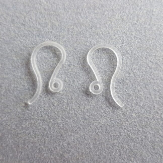 Crochets boucles d'oreilles plastique couleur transparent antiallergie