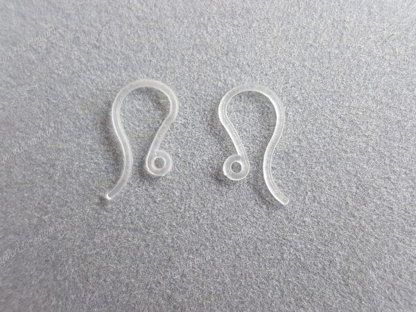 Crochets boucles d'oreilles plastique couleur transparent antiallergie