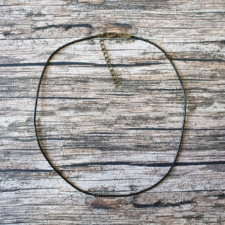 Cordon simple 45 à 50 cm noir (fermoir bronze)