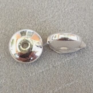 Séparateur 6mm argenté en Hématite plaquée