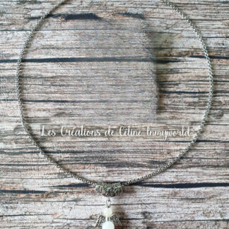 Pendentif Angelot seul en Pierre de Lune pour favoriser l'éveil