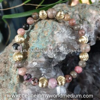 Bracelet pour aider au pardon, en Rhodonite