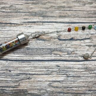 Pendule radiesthésie avec chambre témoin 7 chakras