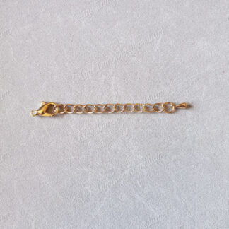 Mousqueton doré avec chainette