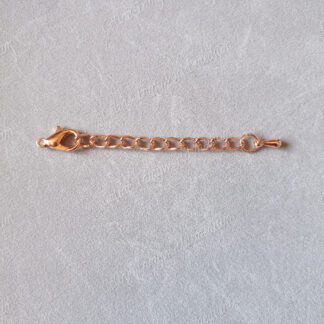 Mousqueton or rose avec chainette