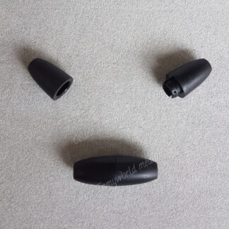 Fermoir en plastique noir antiallergie