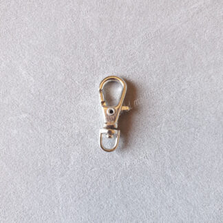 Mousqueton simple plus grand argenté