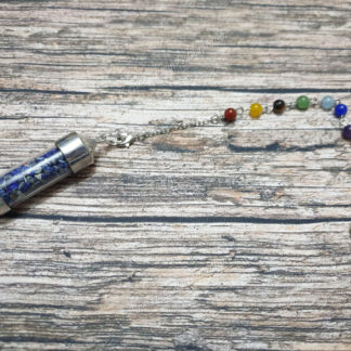 Pendule radiesthésie avec chambre témoin Lapis-Lazuli