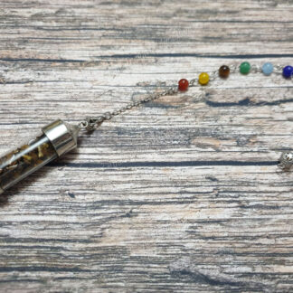 Pendule radiesthésie avec chambre témoin Oeil de tigre