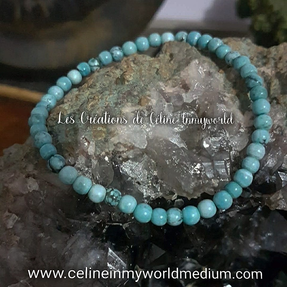 Bracelet pour aider en cas de rhumatismes, de goutte, de troubles gastriques et de crampes, en Turquoise