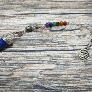 Pendule radiesthésie conique avec boule en Lapis-lazuli